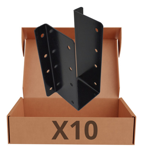 Caja Fijación Tirante Madera 3x8 Techo Entrepiso Techo X 10