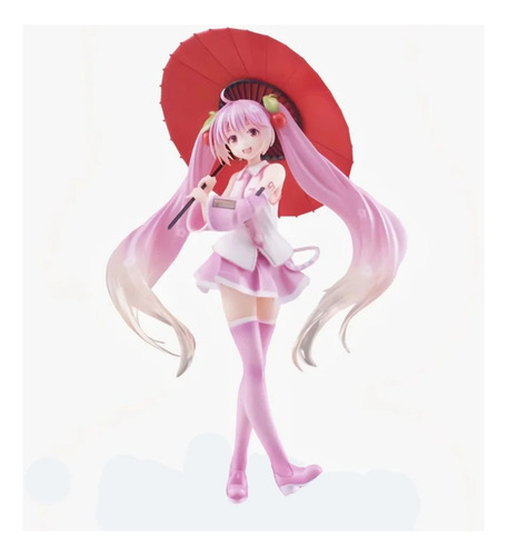 Figura Miku Cherry Paraguas 22cm Vocaloid Sakura Importada