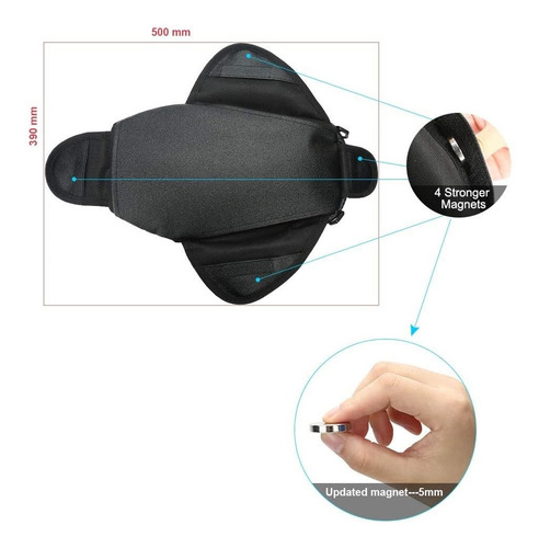 Imagen 2 de 7 de Bolso Para Tanque De Moto Con Visor Para Celular
