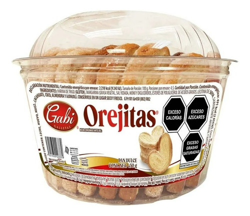 2 Pza Galletas Gabi Orejitas 450 G