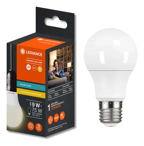 Pack X10 Lámparas Led Osram 9w = 75w 3000k Luz Calida