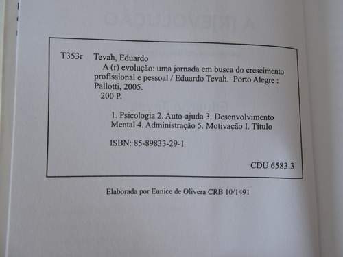 A (r)evolução - Eduardo Tevah (Usado)