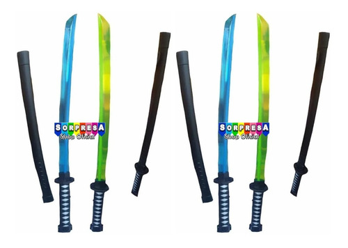 4 Catana Espada Sable Luz Sonido Samurai Ninja Disfraz Cospl