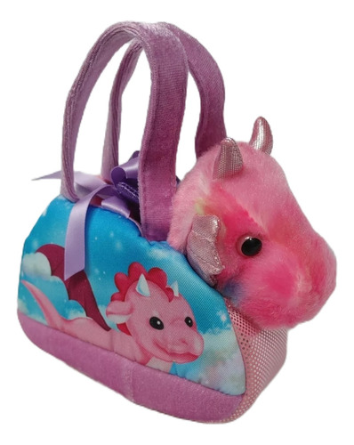 Dragon Rosa Peluche Fancy Pals Aurora Bolsa Rosa