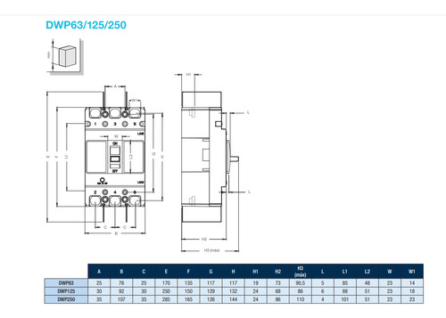 Disjuntor Tripolar Caixa Moldada 100a 20ka/380v Dwp125l Weg