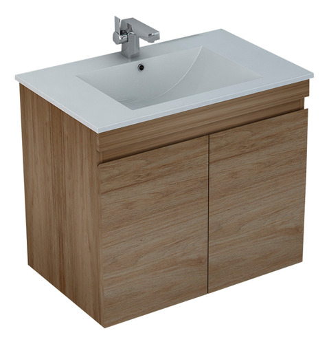 Mueble De Baño Delfos 2 Puertas Lavamanos Base Light Oak 700