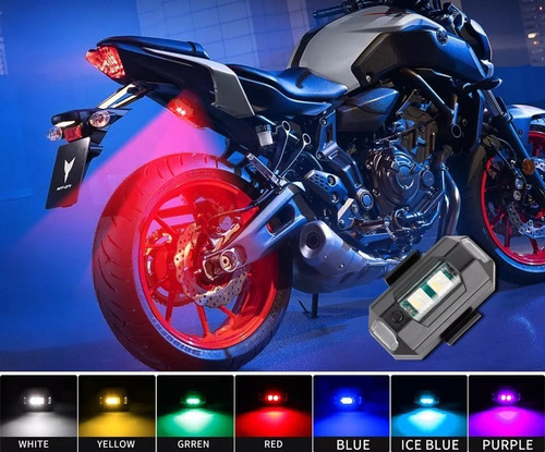 Imagen 6 de 10 de 8x Luz Led Mini Drone Auto Moto Multicolor Fijo/ Strober