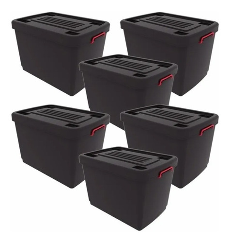 Cajas Plasticas Organizadoras Heavy Box 95lts X6 Unidades