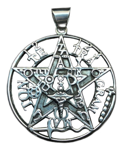 Tetragramaton Pentagrama Medalla Amuleto Protector Plata 925