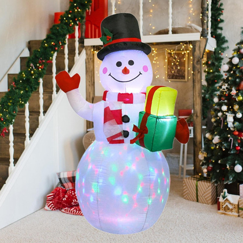 Muñeco De Nieve Inflable Navideño, Decoración Navideña,
