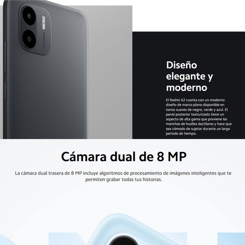 Celular Xiaomi Redmi A2 Dual Sim, 64gb/2gb Ram, 6.52'', 8mpx