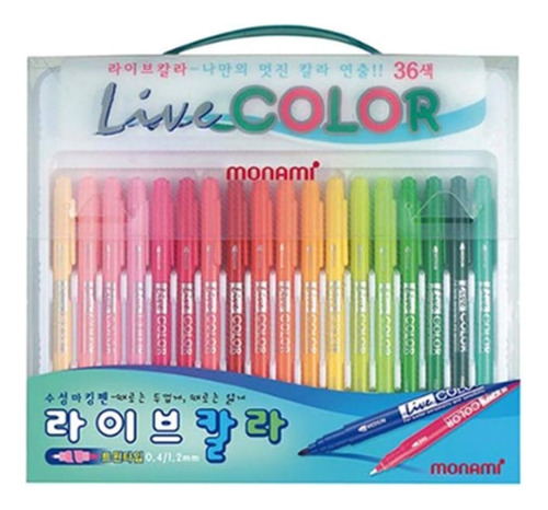 Monami Live Color A Base Agua Tipo Doble Marcador Art Pen 36