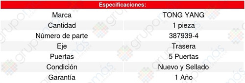Defensa Trasera Mazda 3 14/18 Tong Yang