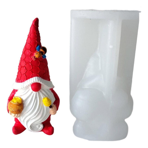 Fogun Moldes De Vela Santa Claus Molde De Silicona Gnomo Res