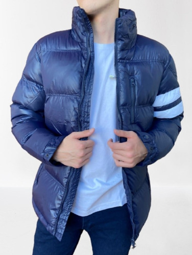Campera, Hombre, Inflable, Impermeable, Blue
