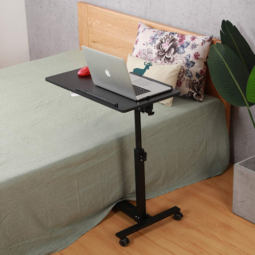 Tigerdad Mesa De Cama Con Ruedas Ajustables Negro Mmg
