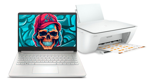 Imagen 1 de 6 de Laptop Hp 14-dq2053cl Core I3 8gb 256gb Ssd + Impresora Hp