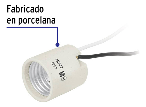 10pzs Portalámpara De Porcelana Sencillo Volteck