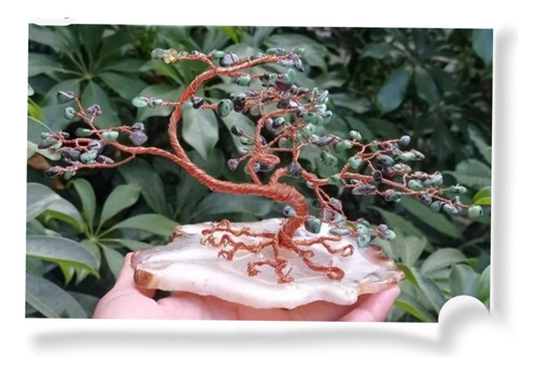 Árbol De La Abundancia / Rubí Con Zoisita /ágata / Suerte