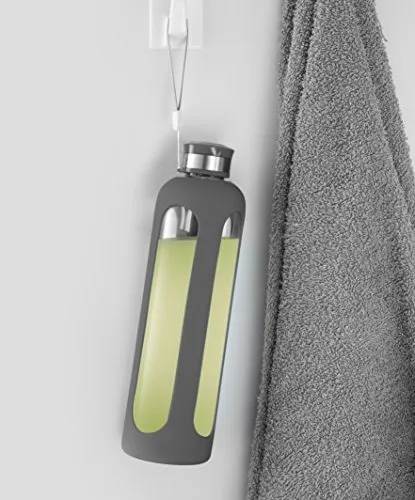 Swig Savvy Botella Agua Vidrio 32 Oz + Funda Silicona Gris