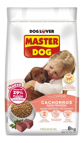 Alimento Para Cachorros Master Dog 8 Kg(1 Saco)super