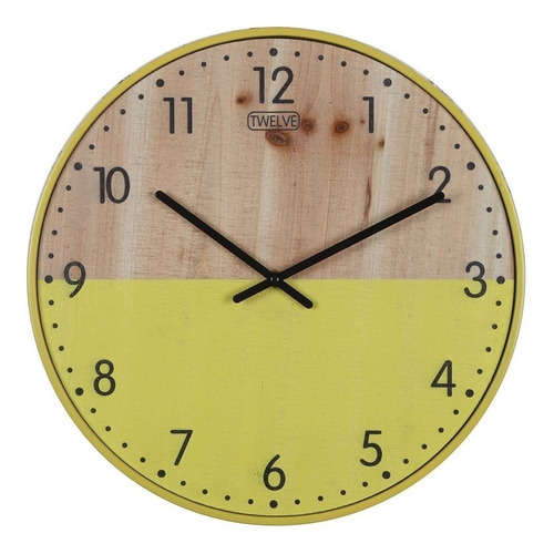 Reloj De Pared Hierro D42x4.5cm Amarillo