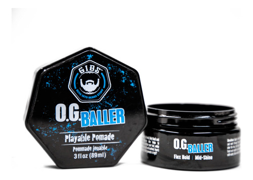 Gibs Grooming Og Baller Pomade- Flex Hold Brillo Medio, Con