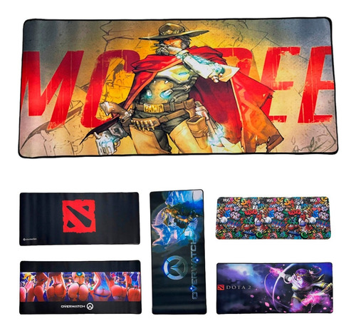 Mouse Pad Grande Gamer Mapa Teclado Y Mouse Antideslizante