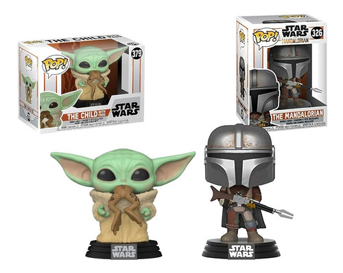 Funko Pop Yoda Mandalorian Baby Child Rana Paquete Grogu