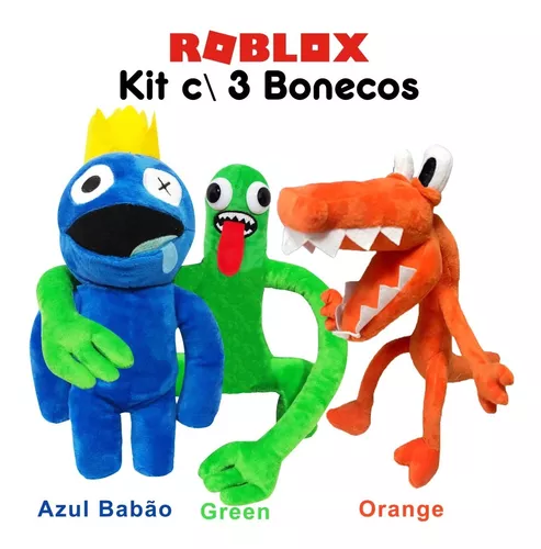 Kit 2 Pelúcia Bonecos Azul Babão e Verde Roblox Rainbow Friends - Envio do  Brasil