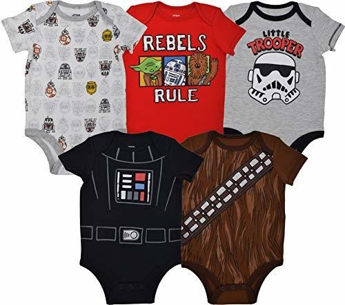 Star Wars Body Para Bebe 5 Unidades