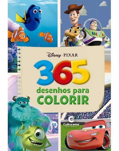 Livro De Pintar Com 365 Desenhos Para Colorir Disney Pixar Culturama