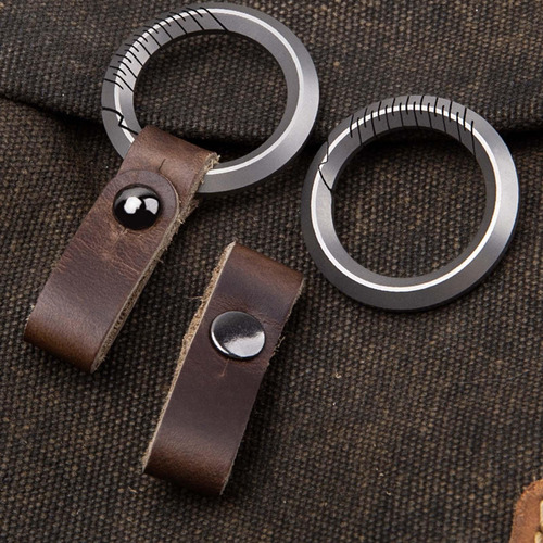 Llavero Clásico Unisex Cintura Cinturón Hebilla Titanio