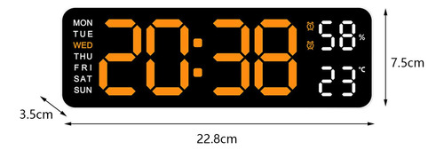 Reloj De Pared Digital Para Decoración Del Hogar, Brillo Nar
