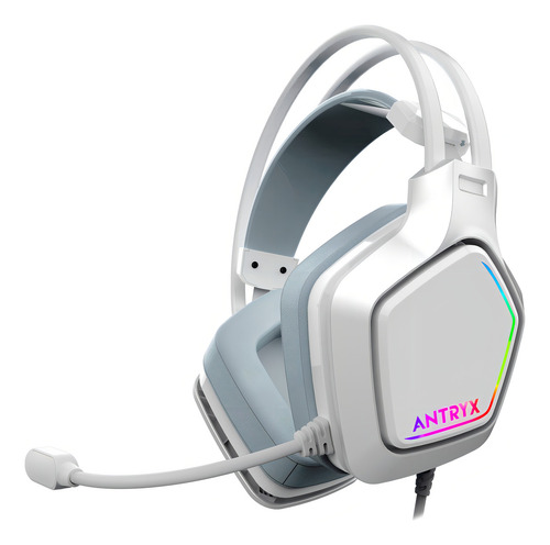 Audifono Gamer Antryx Enigma Se White 7.1 Virtual Vibrad Usb