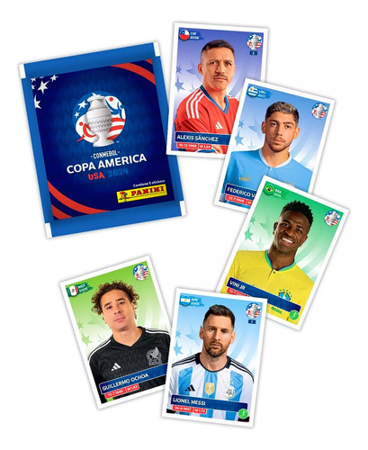 Figuritas Copa America 2024 Panini X 25 Sobres