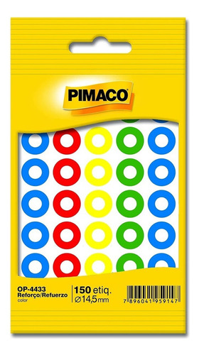 Etiqueta Bolinha Adesiva Pimaco 14,5mm 150 Etiqueta Colorida