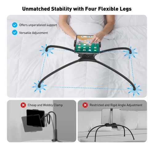 Soporte Para Tableta Abovetek Ajustable Para Cama 4.7-15.6
