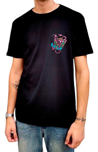 Remera  No Name Skateboards Pocket Pink Panter Algodón 100% 