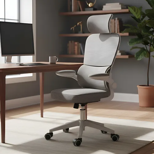 cadeira escritório ergonômica genebra g500 luvinco cor cinza com ...