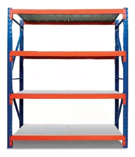 Estante Metálico Rack 200x200x60cm Sin Pernos Hasta 1000kg