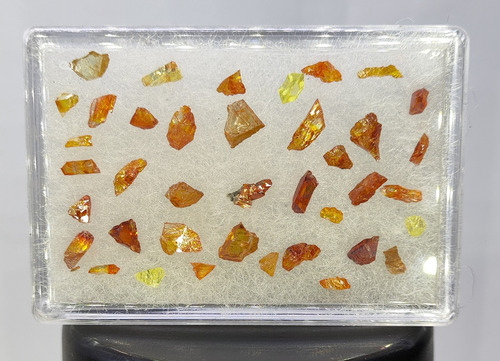 Mineral Raro Esfalerita Gema Tangerina Lote #2 (Usado)