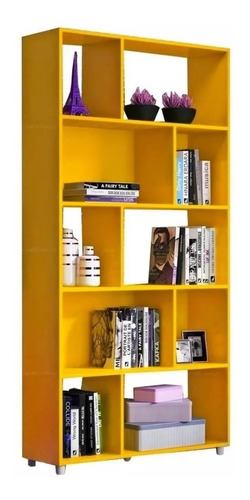 Biblioteca New  Moderna  Estantes 116 - Amarelo