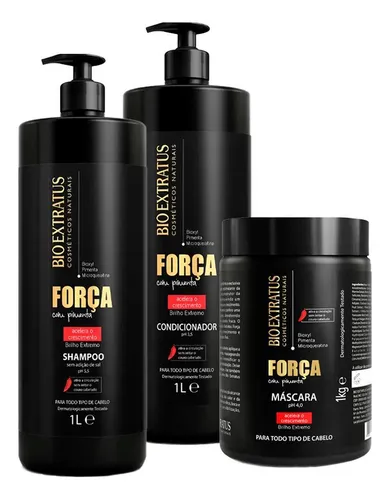 comprar Kit Bio Extratus Força Pimenta Shampoo Condicionador Máscara