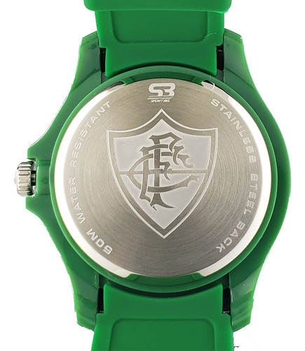 Relógio Fluminense Masculino Verde Flu-011-4 Fundo Branco