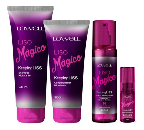 Liso Mágico Lowell Kit Sh Cond Fluido E Óleo Pronta Entrega.