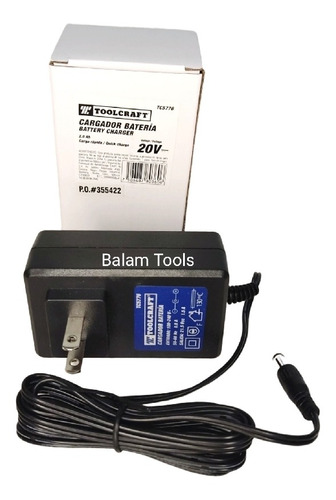 Cargador Para Batería 20 Volts Toolcraft 