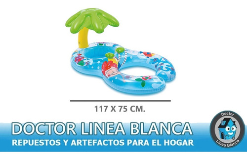 Flotador Inflable Salvavida Intex Premiere Para Bebés 75x117
