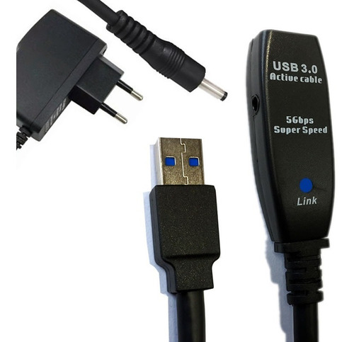 Extensor Usb 3.0 Ativo Com Repet A Macho X A Fêmea 25 Mts