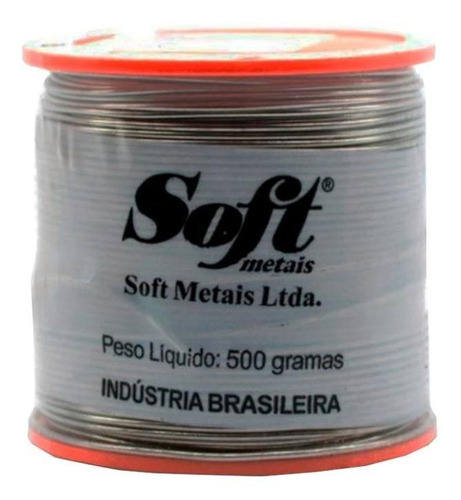 Imagem 2 de 3 de Solda Fio Estanho Com Fluxo Eletrônica 63x37 0,8mm Rolo 500g
